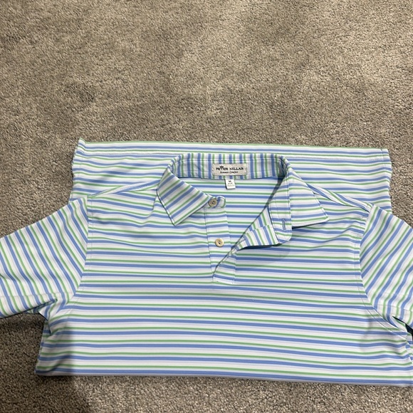 Peter Millar boys summer comfort striped polo sz 9-10 - Picture 3 of 3